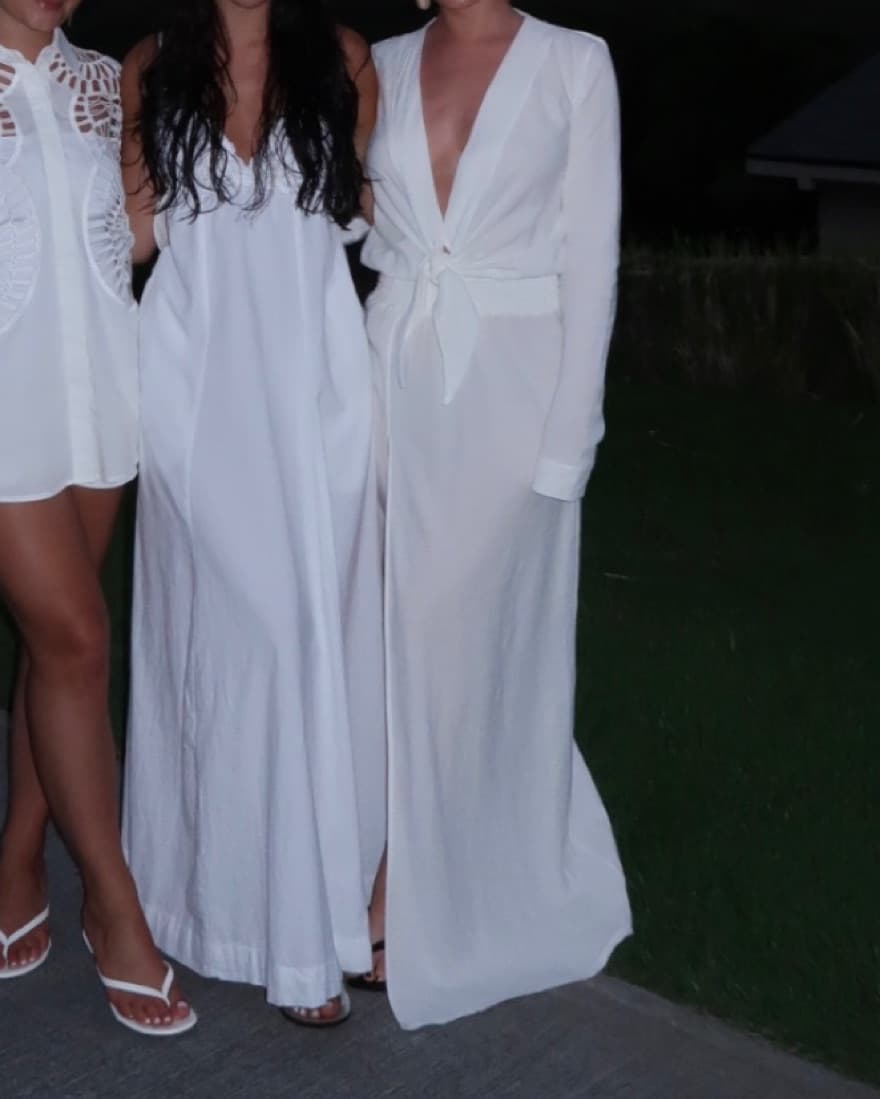 White Tie Knot Maxi Dress  - Image 2
