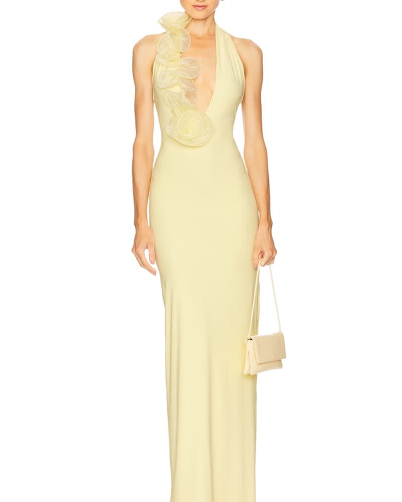 Deme Dress in Butter Yellow - Image 1