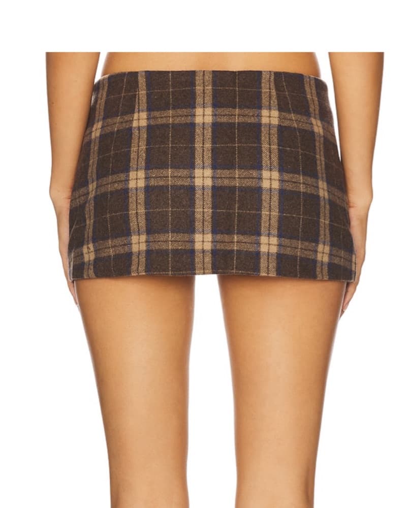 Danielle Guizio Tartan Plaid Mini Skirt - Image 3