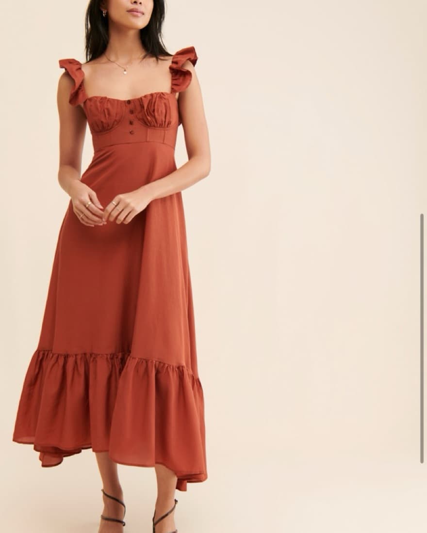 Farm Rio Ruffle Strap Maxi Dress - Image 1