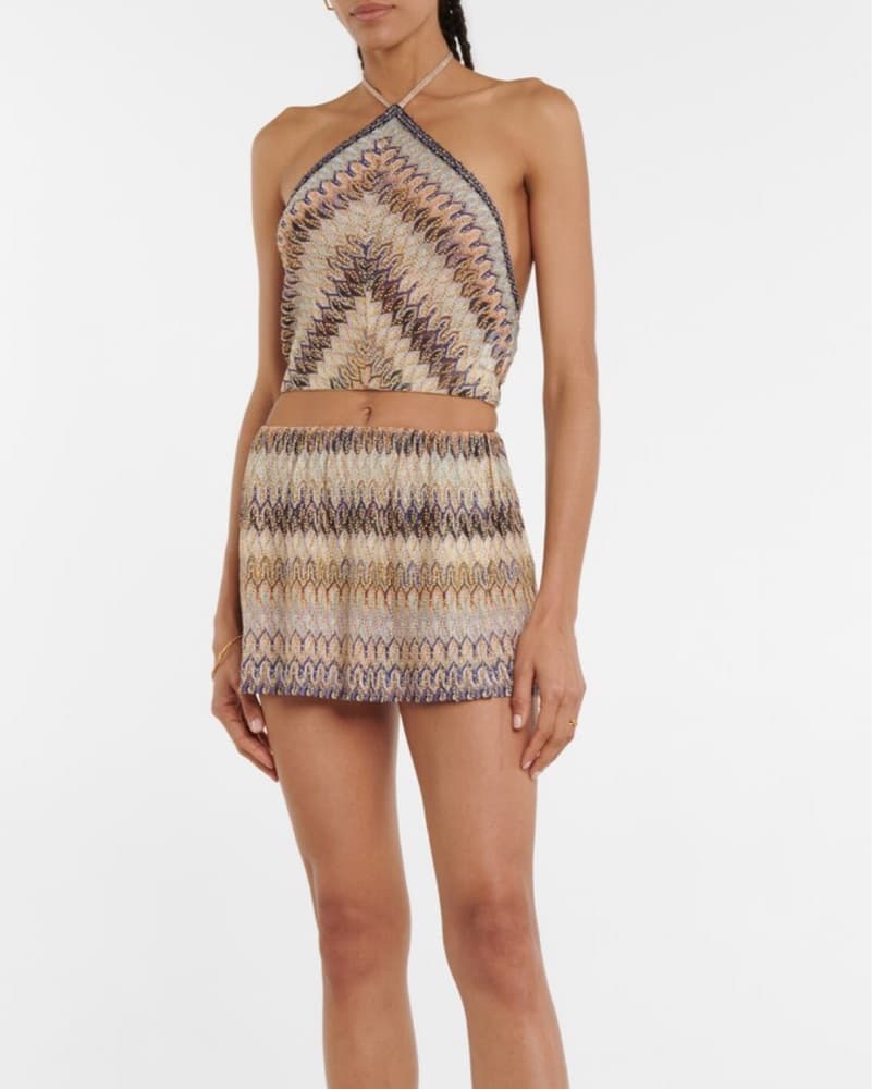 Missoni Zig Zag Knit Mini Skirt  - Image 1