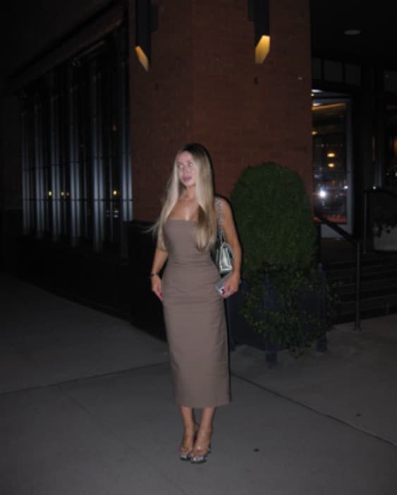 Strapless Maxi Latte Dress  - Image 3
