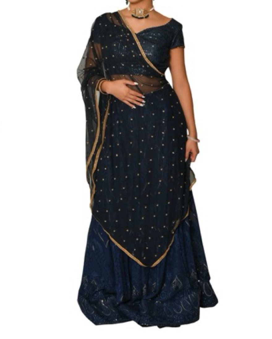 Midnight Blue Lehenga - Image 1