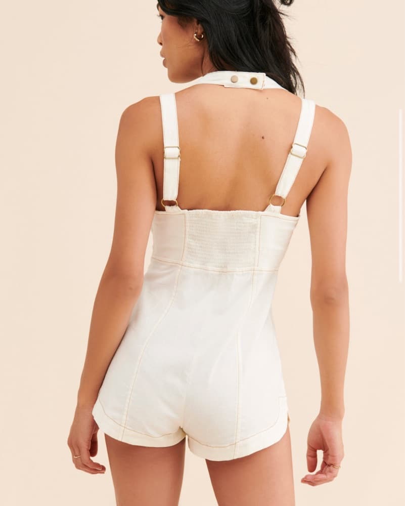 Urban Outfitters White Denim Romper - Image 2