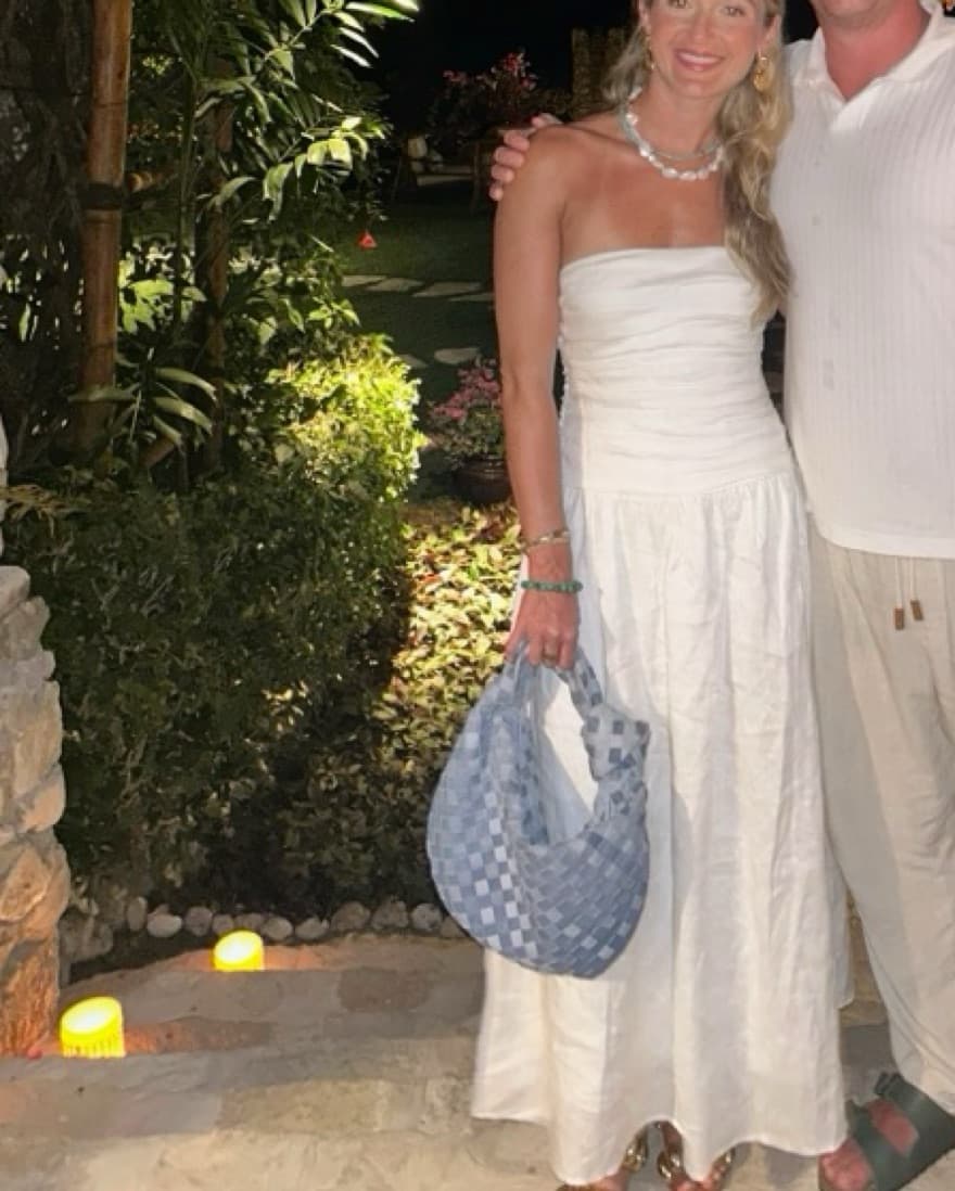 Dissh Catania White Linen Strapless Dres - Image 4