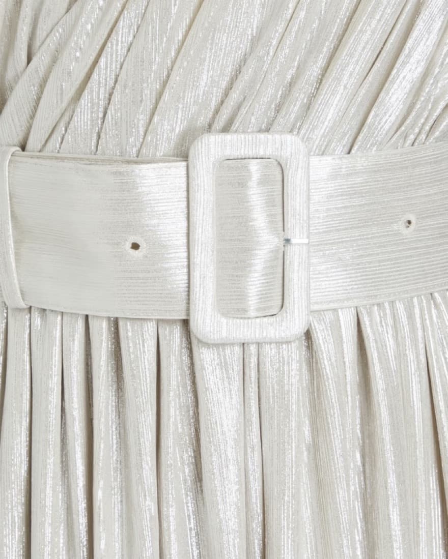 Andrea one-shoulder pleated gown - Image 4
