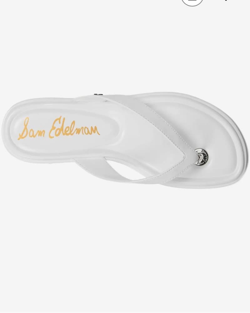 Sam Edelman White Leather Remi Flip Flop - Image 6