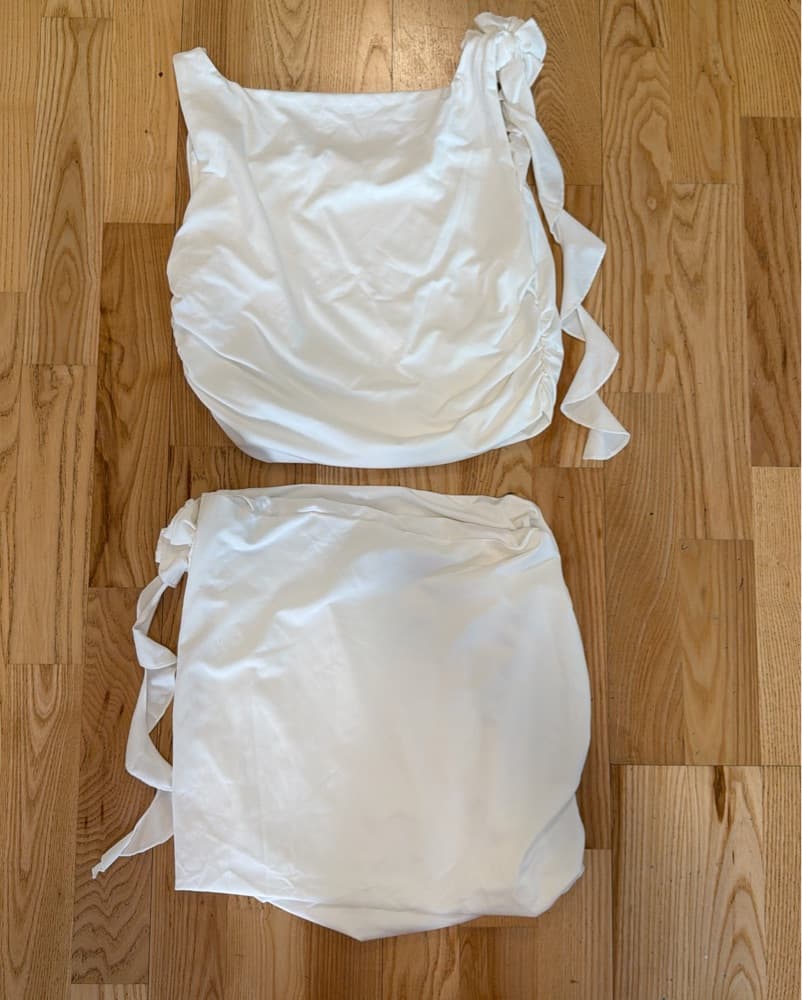White Flower Skirt Set - Image 2