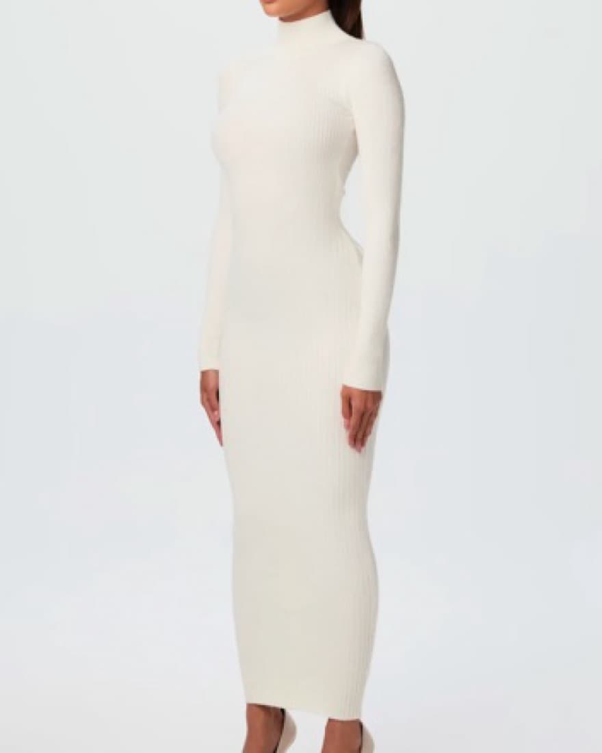 White Corset Maxi Dress - Image 2