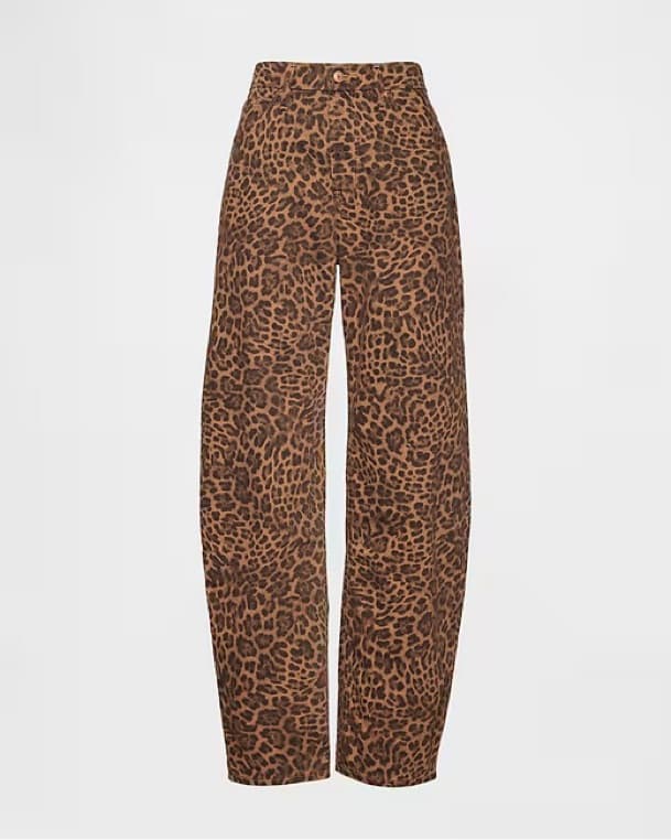 GAP Cheetah Print Barrel Jeans - Image 1