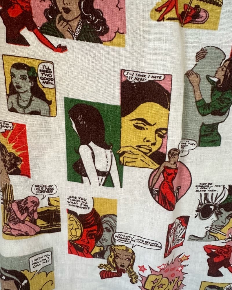 Reformation Jessi Linen Comic Book Dress - Image 3