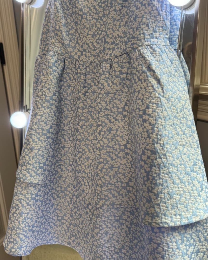 Floral Midi Dress with Smocked Waist - Image 5