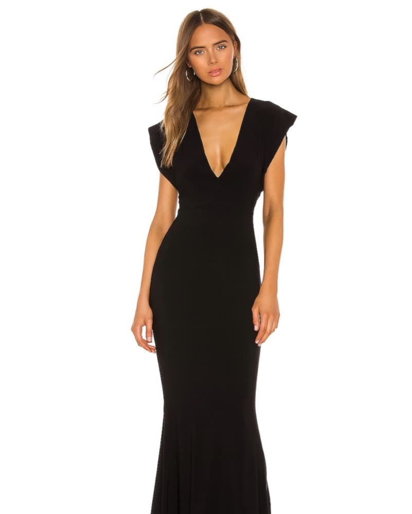 Norma Kamali Black Maxi Dress - Image 3