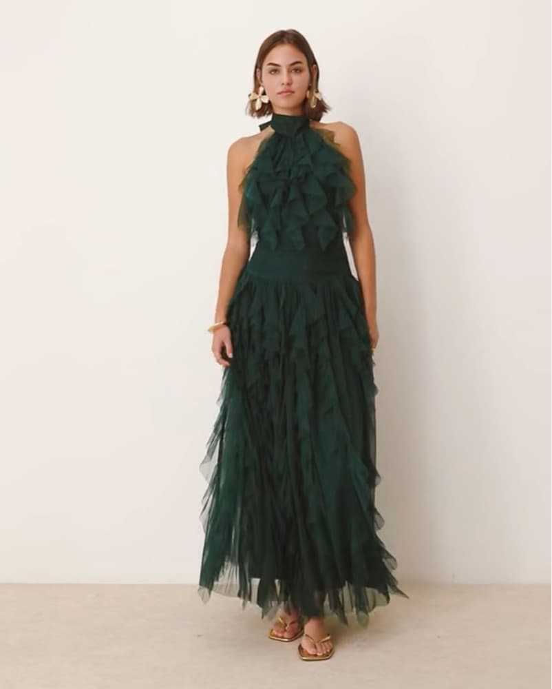 Forest Green Maxi Dress - Image 1