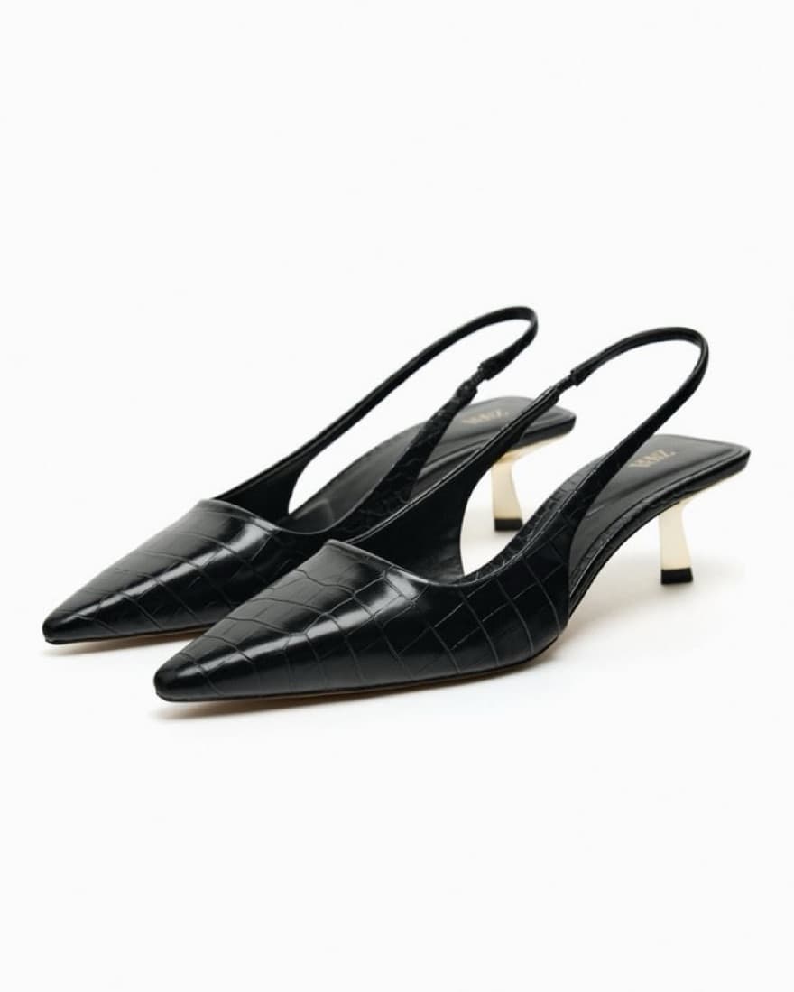 Zara Slingback Kitten Heel - Image 1