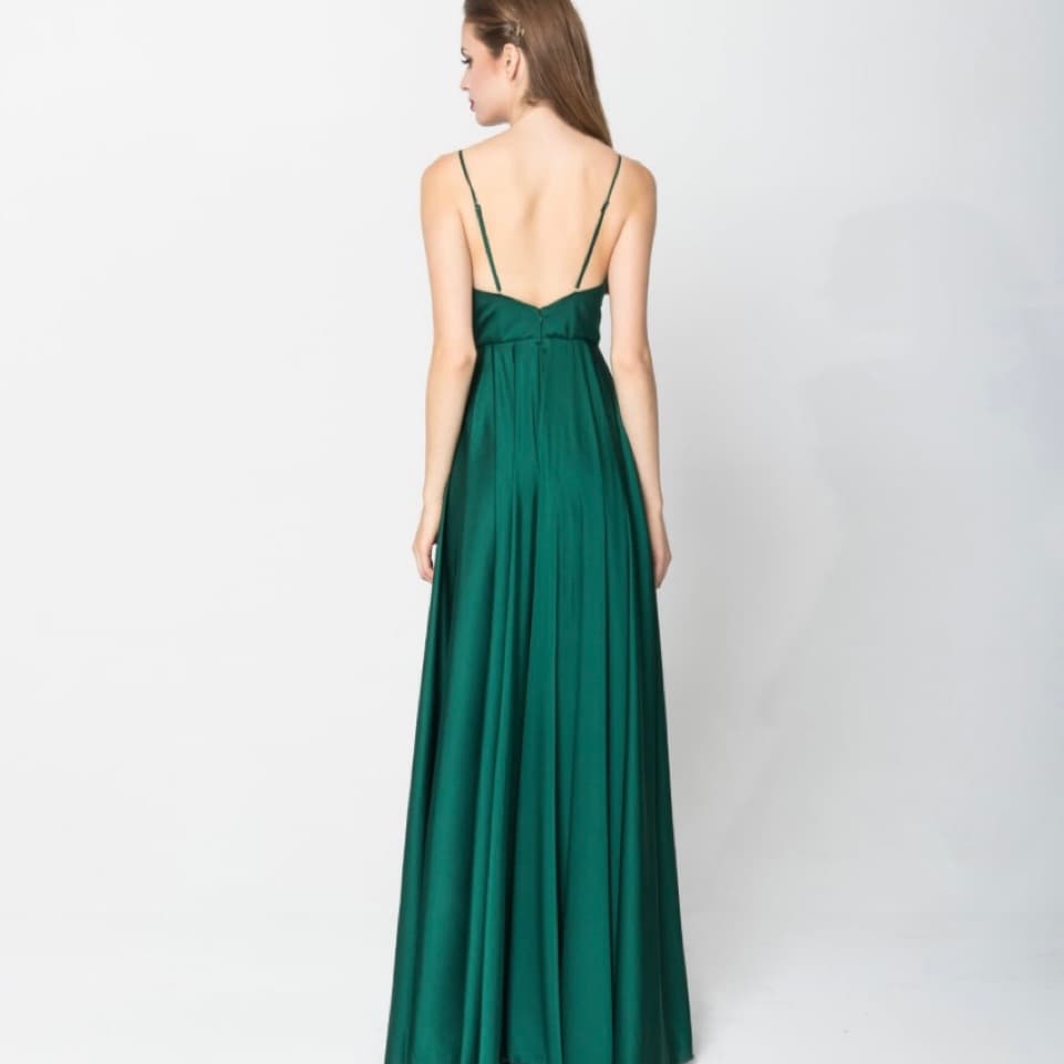 Emerald Green Evening Gown - Image 4