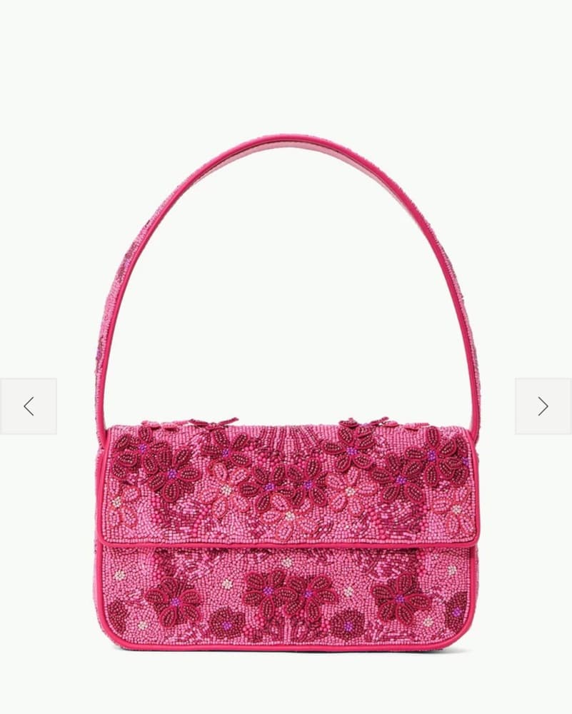 Staud Tommy Floral Beaded Handbag - Image 1