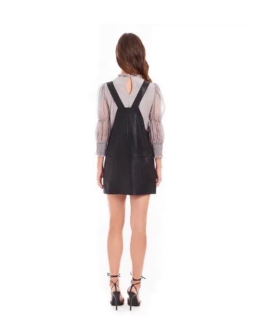 Amanda Uprichard Leather Overall Dress - Image 2