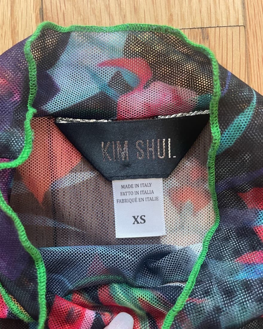KIM SHUI Floral Mesh Mini Dress - Image 6