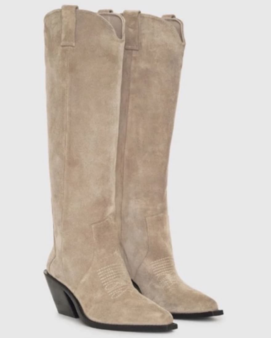 Anine Bing Suede Cowboy Boots  - Image 1