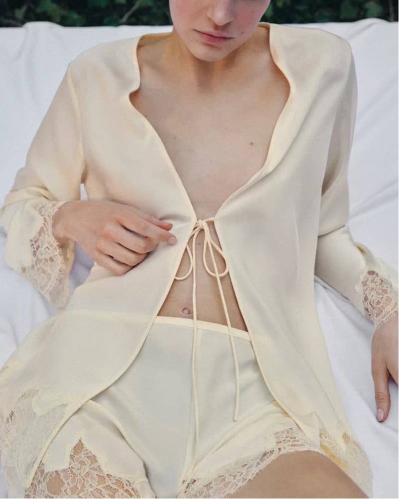 Luxurious Lace Trimmed Short Set - Image 5