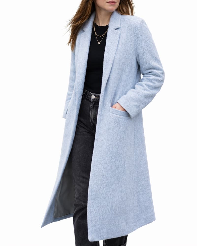 Vince Light Blue Long Wool Coat - Image 1