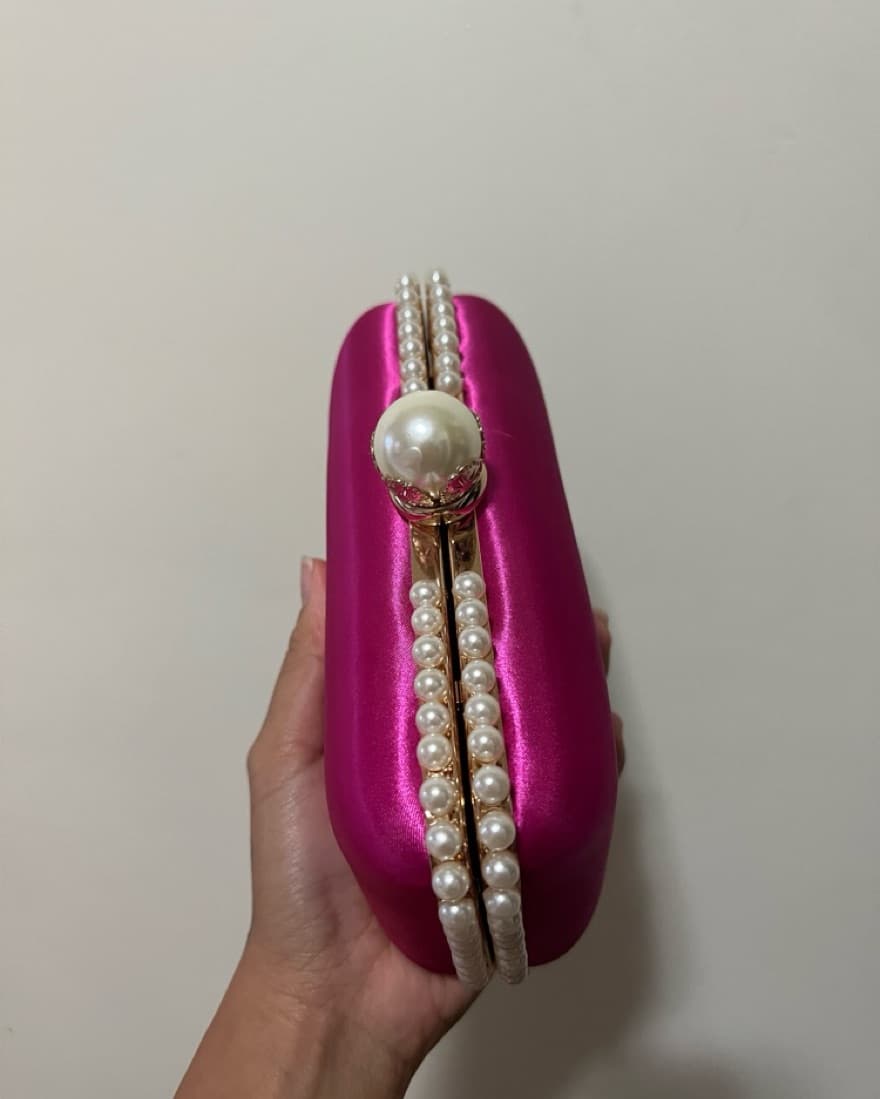 True Decadence hard clutch bag w/ pearl - Image 5