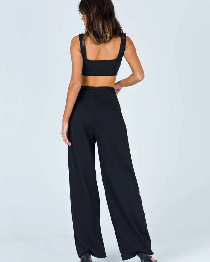 Black Satin Matching Set  - Image 3