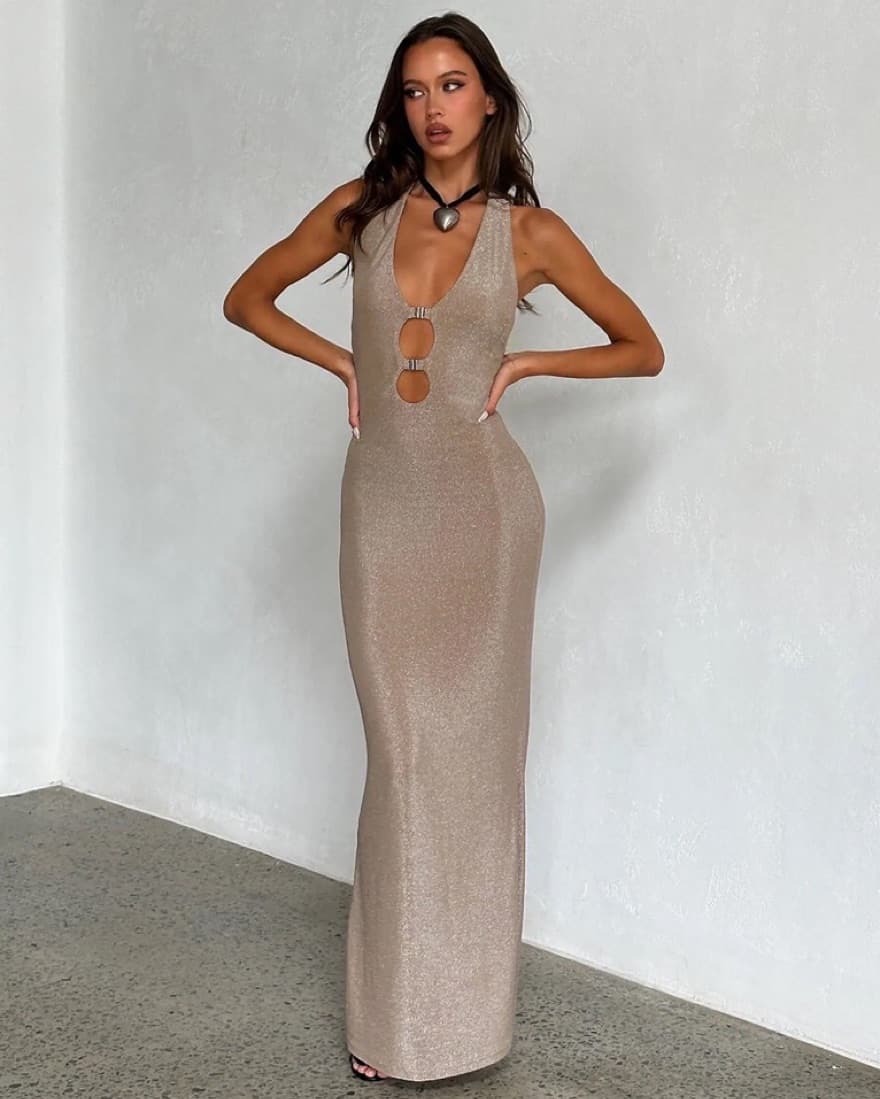 TigerMist Akashia Gold Shimmer Dress  - Image 1