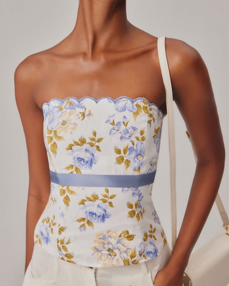 Reformation Evelyn Linen Top - Image 1