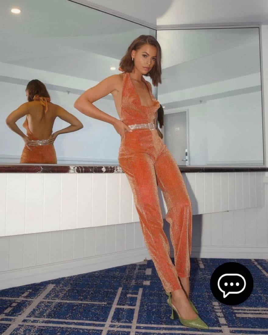 Peppermayo Villa Vera Sparkly Jumpsuit - Image 4