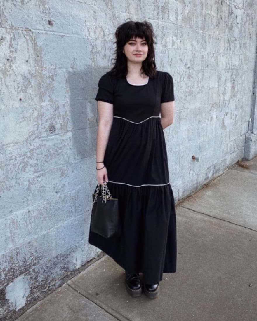 batsheva dress black and white maxi - Image 2