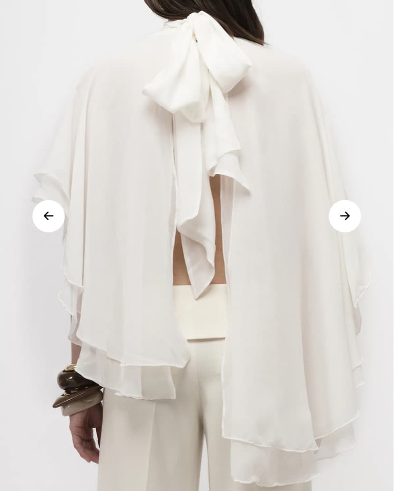 Arakii Flowy Silk Cape - Image 2