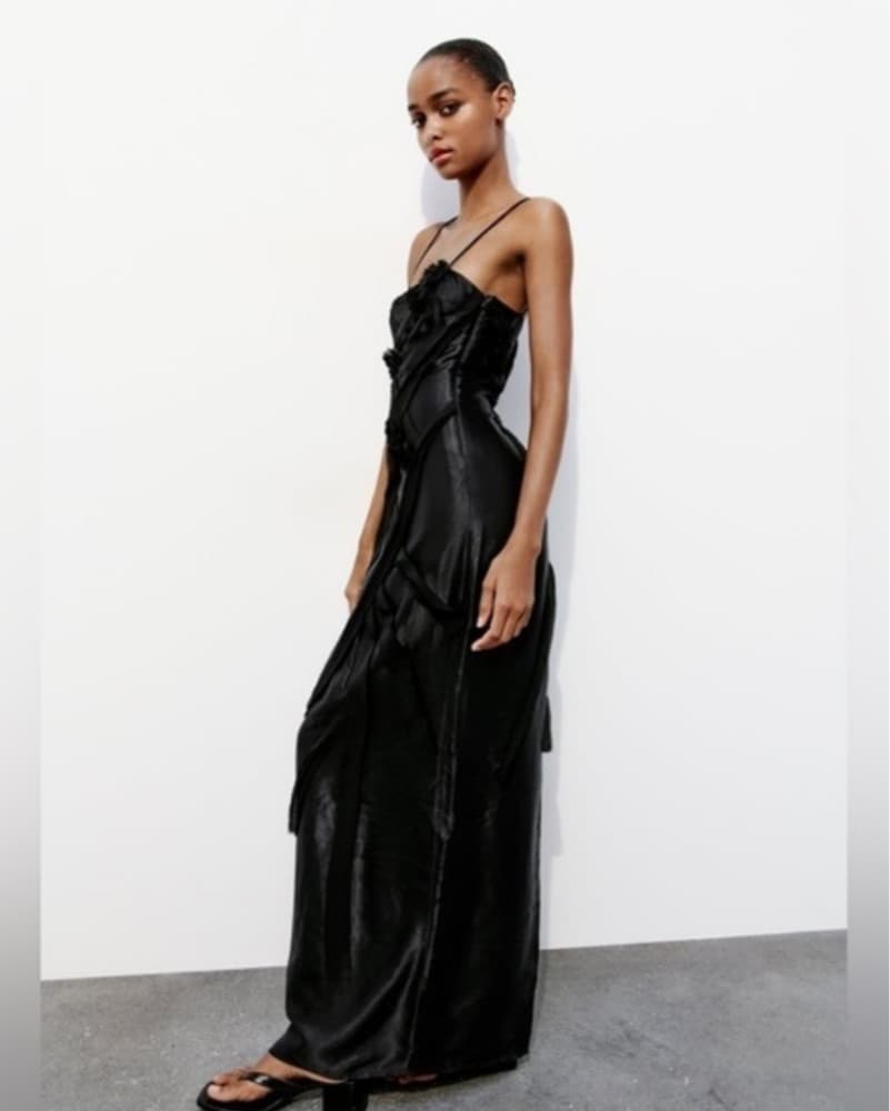Black Satin Gown  - Image 1