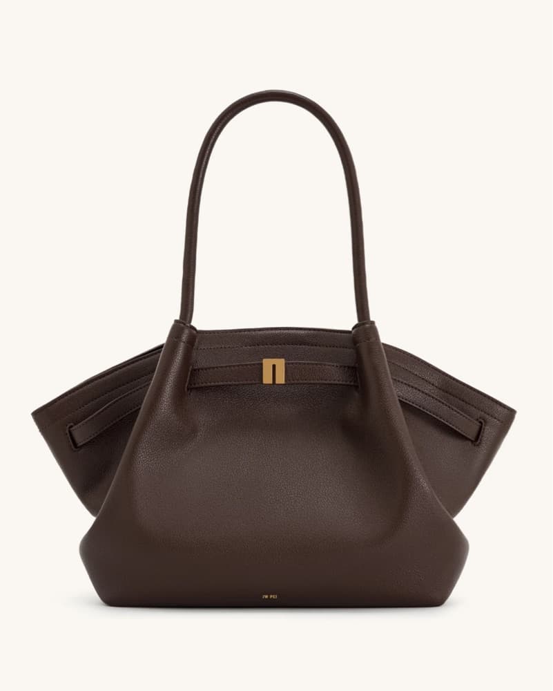 JW PEI Brown Leather Tote Medium Size - Image 1