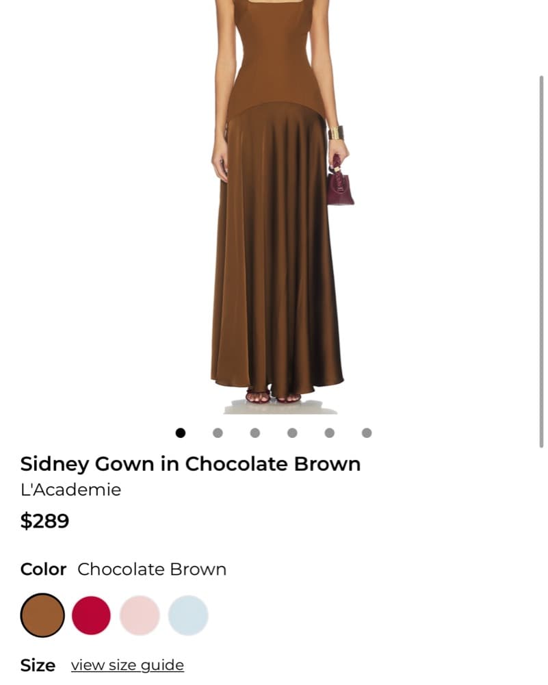 L’Academie Sidney Gown Chocolate Brown - Image 4