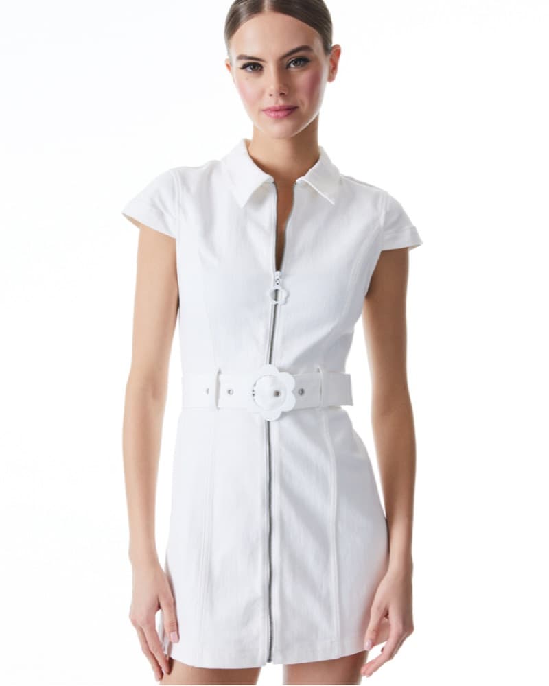 Alice & Olivia white Denim Dress  - Image 1