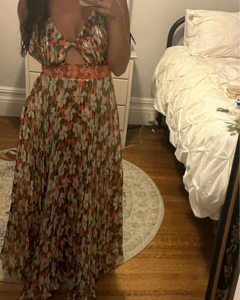 Alice + Olivia Gloria Chain Strap Dress - Image 3