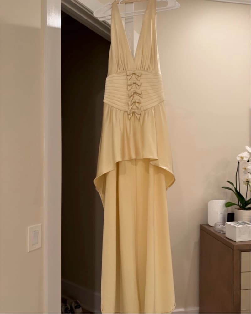 ORSEUND IRIS Halter Bow High Low Dress  - Image 4