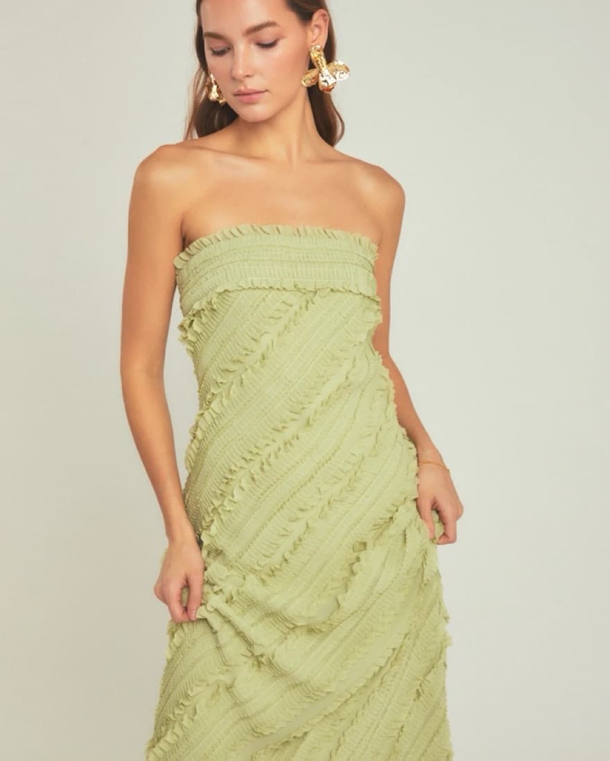 Endless Rose Maxi Strapless Ruffle Dress - Image 2
