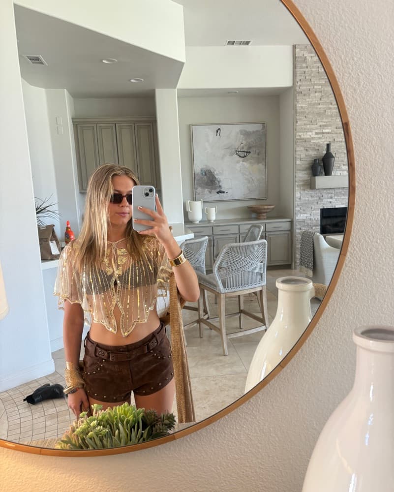 Free People Suede Studded Shorts  - Image 2