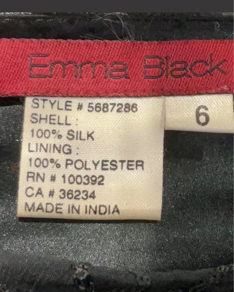  Vintage Black Silk Maxi Skirt - Image 3