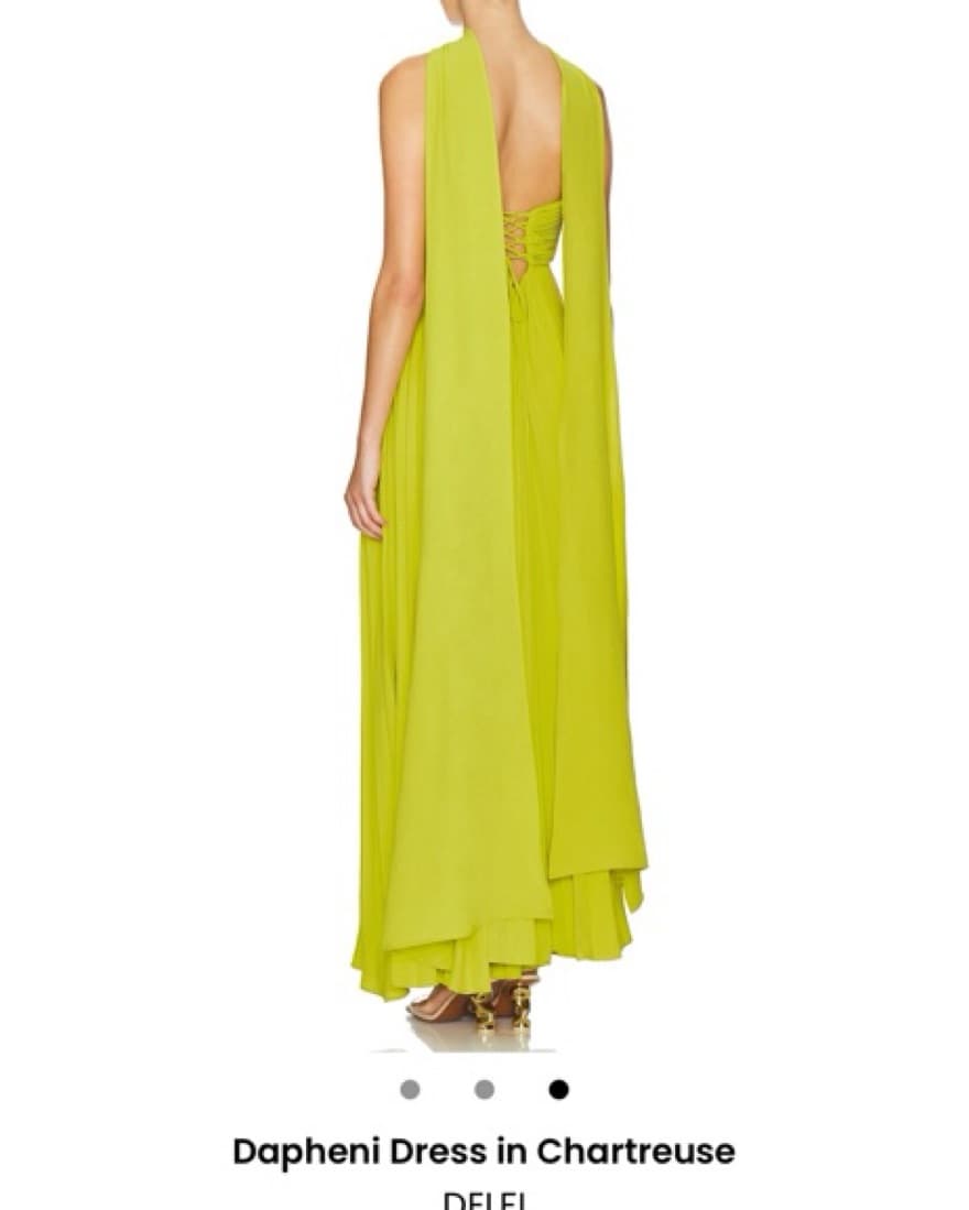 Delfie Dapheni Chartreuse Gown - Image 3