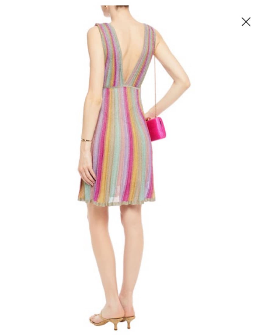 MISSONI Metallic Striped Mini Dress - Image 3