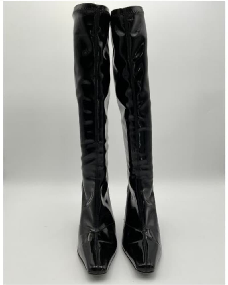 Helsa Black Latex Boots - Image 2