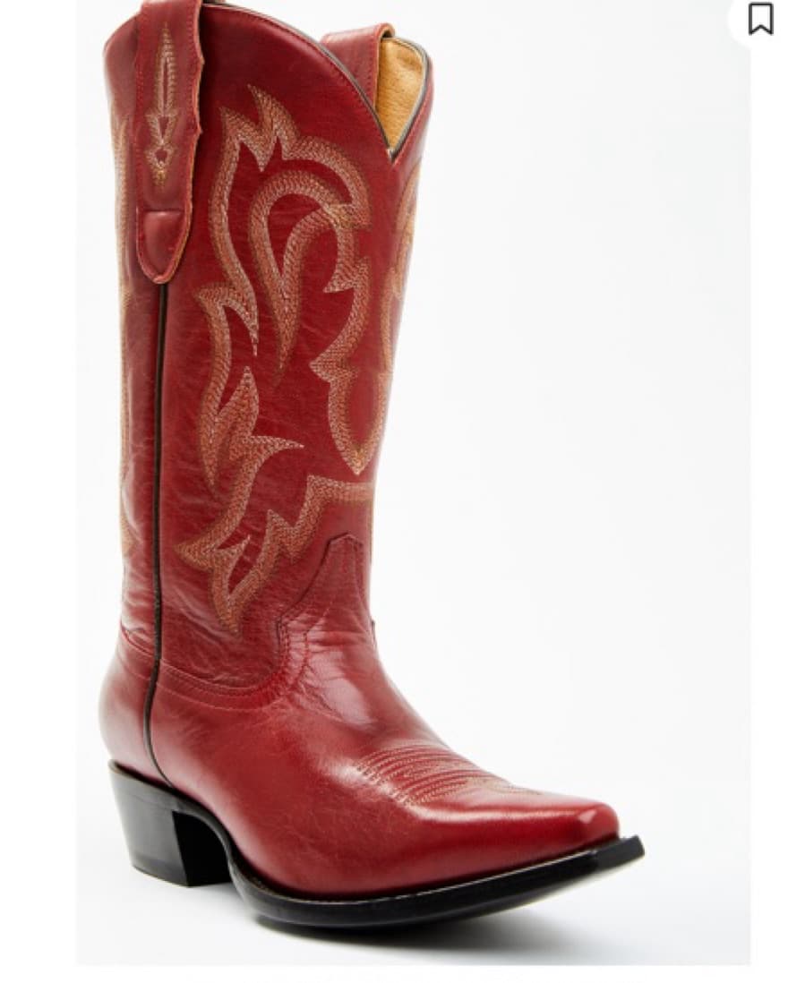 Authentic Red Western Cowboy Boot - Image 1