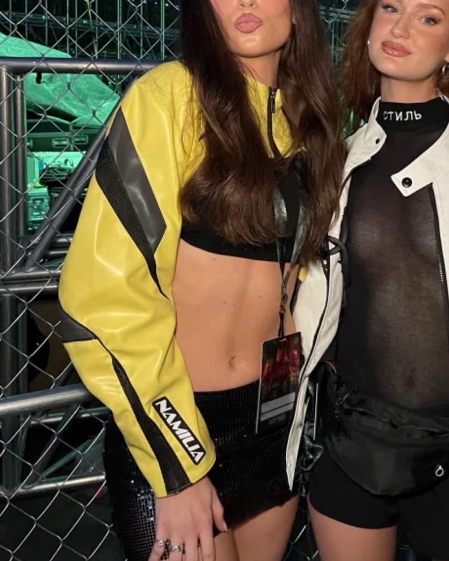 Namilia | Yellow Sneaker Moto Jacket - Image 4