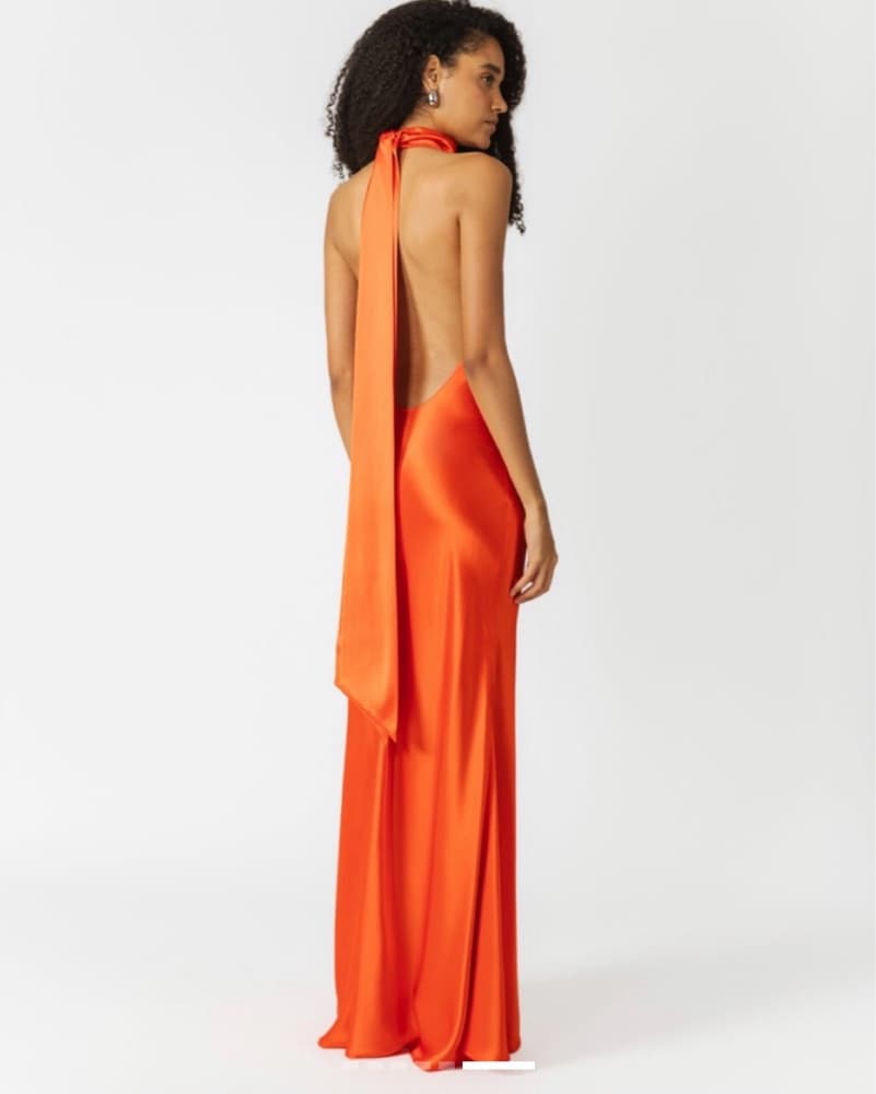 Sau Lee Penelope Dress - Scarlet Orange - Image 3