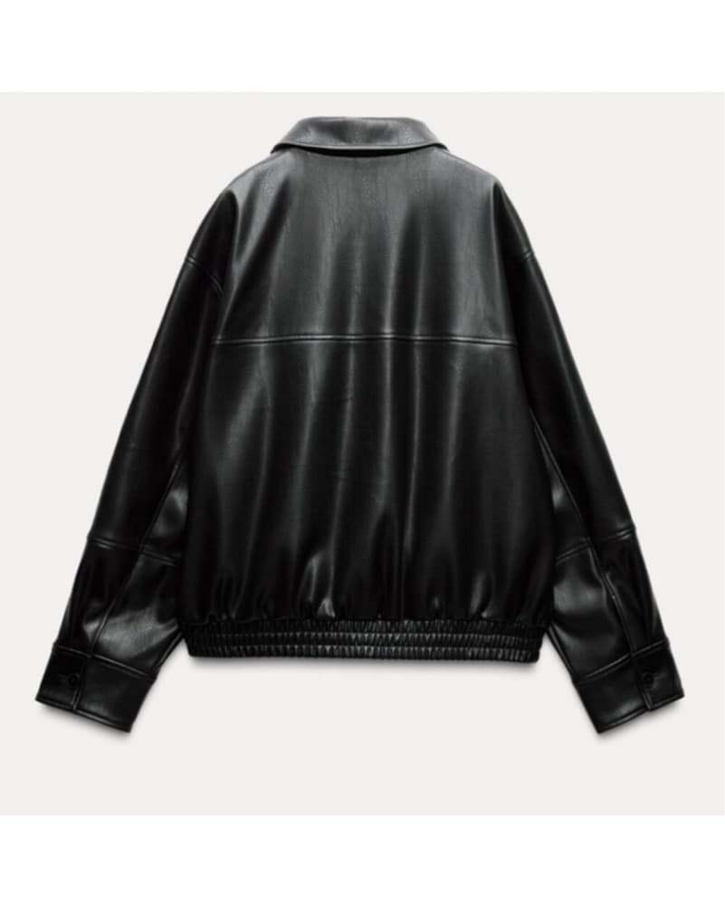 Zara Faux Leather Jacket - Image 2