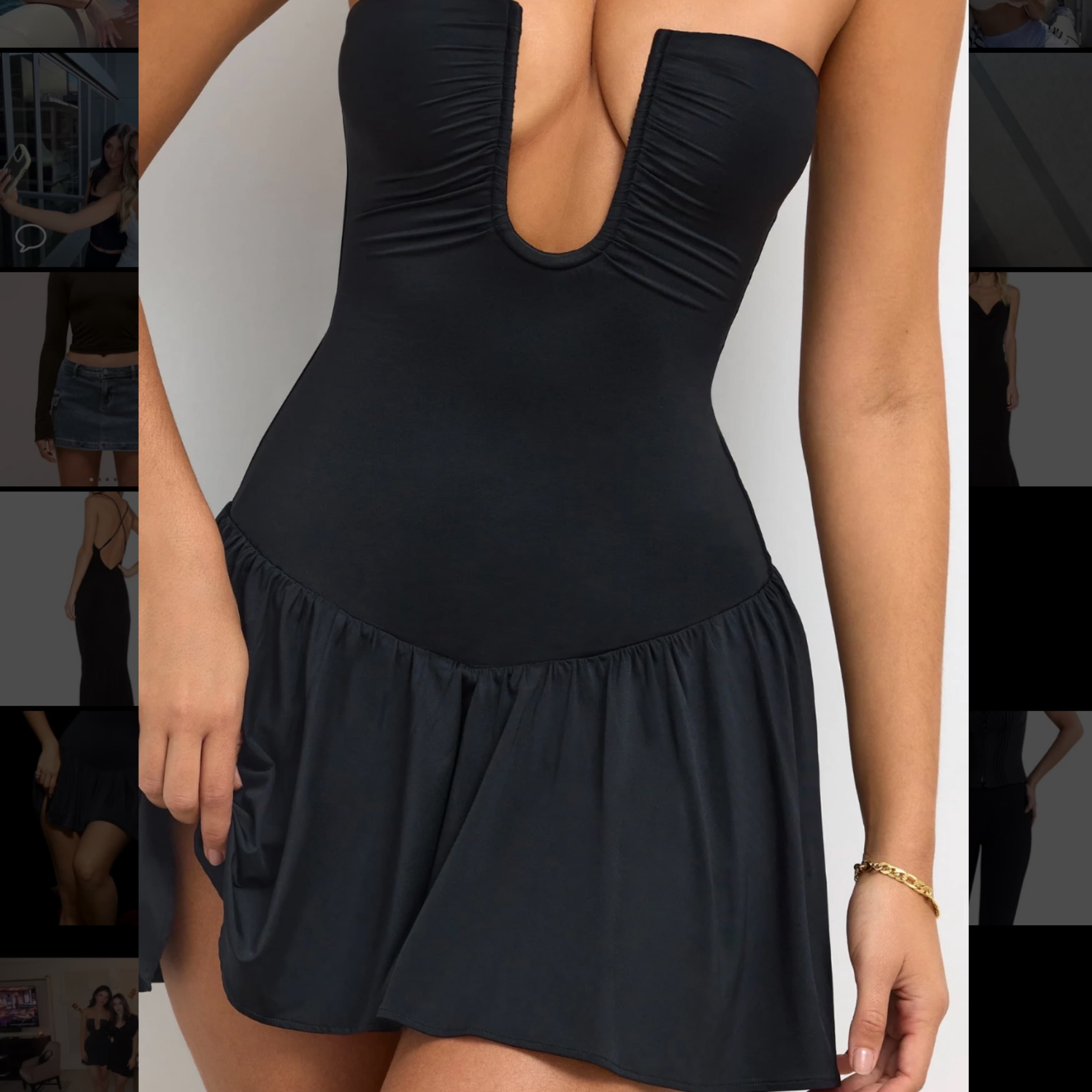 Black Mini Dress - Image 1